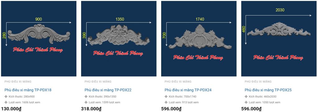 báo giá phù điêu xi măng Thành Phong 1