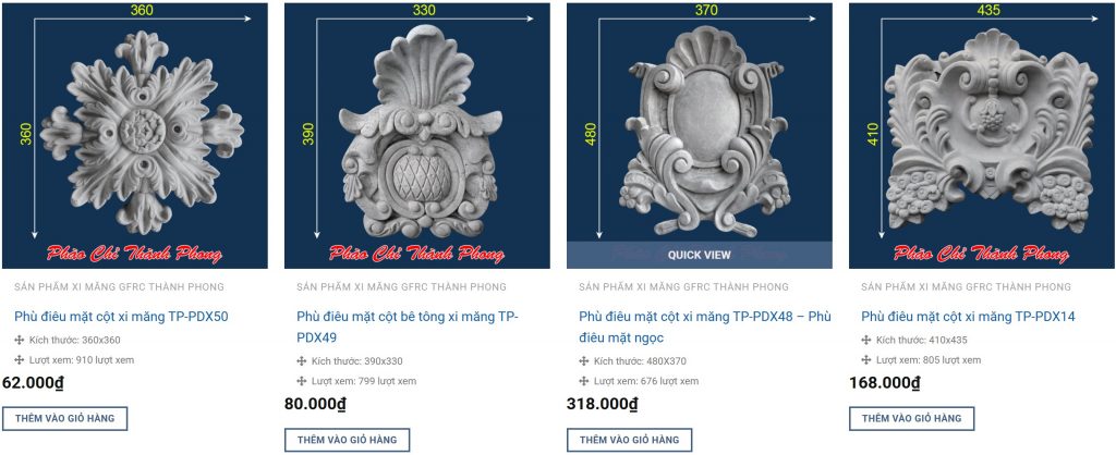 báo giá phù điêu xi măng Thành Phong 10