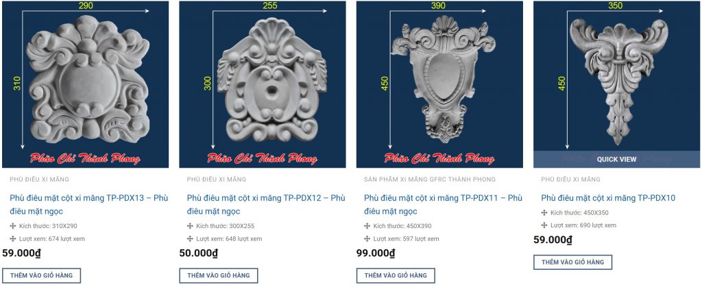 báo giá phù điêu xi măng Thành Phong 11