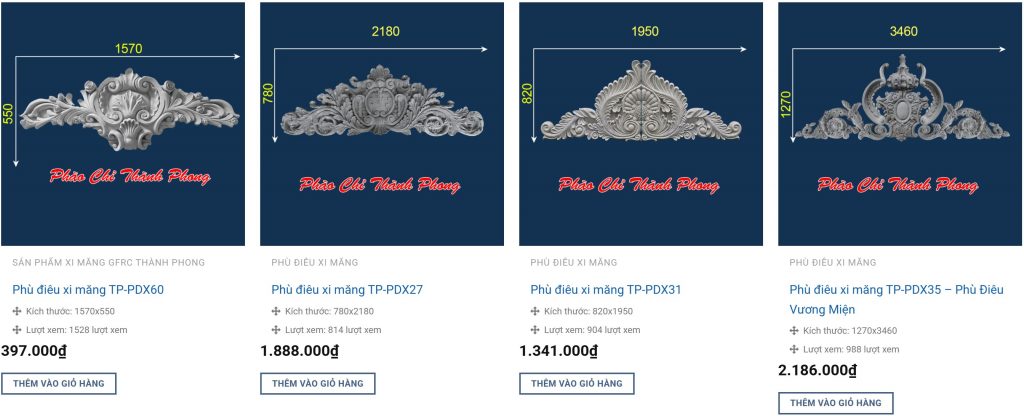 báo giá phù điêu xi măng Thành Phong 3