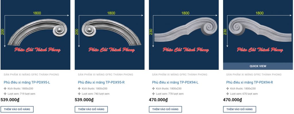 báo giá phù điêu xi măng Thành Phong 4