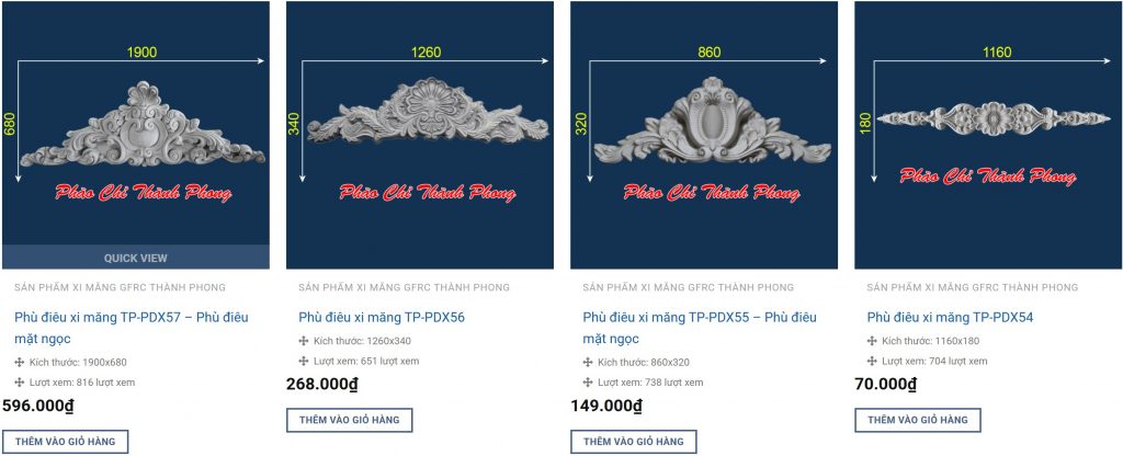 báo giá phù điêu xi măng Thành Phong 8