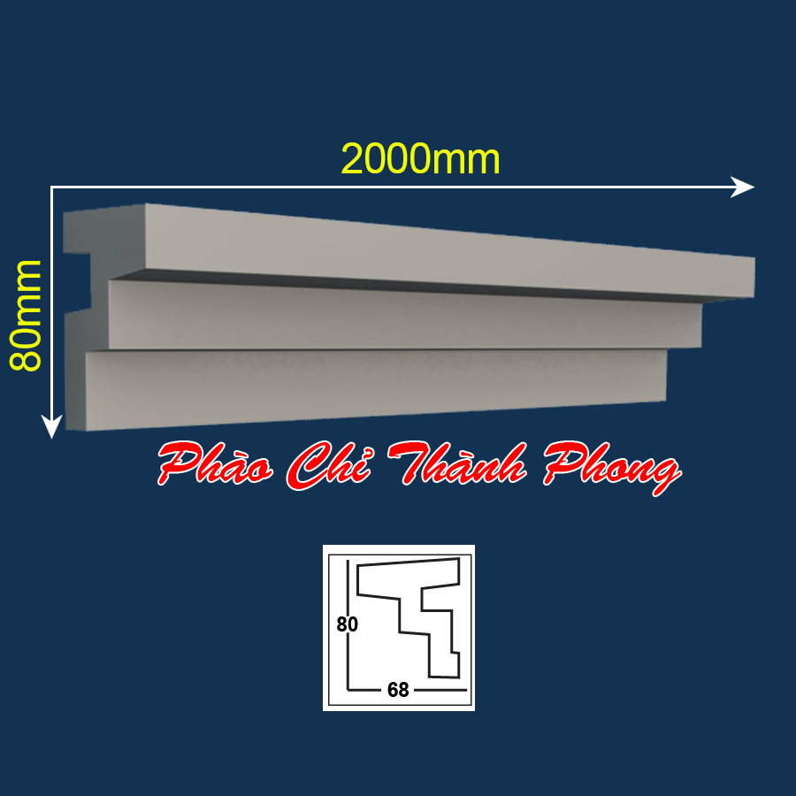 phào chỉ xi măng trơn hiện đại