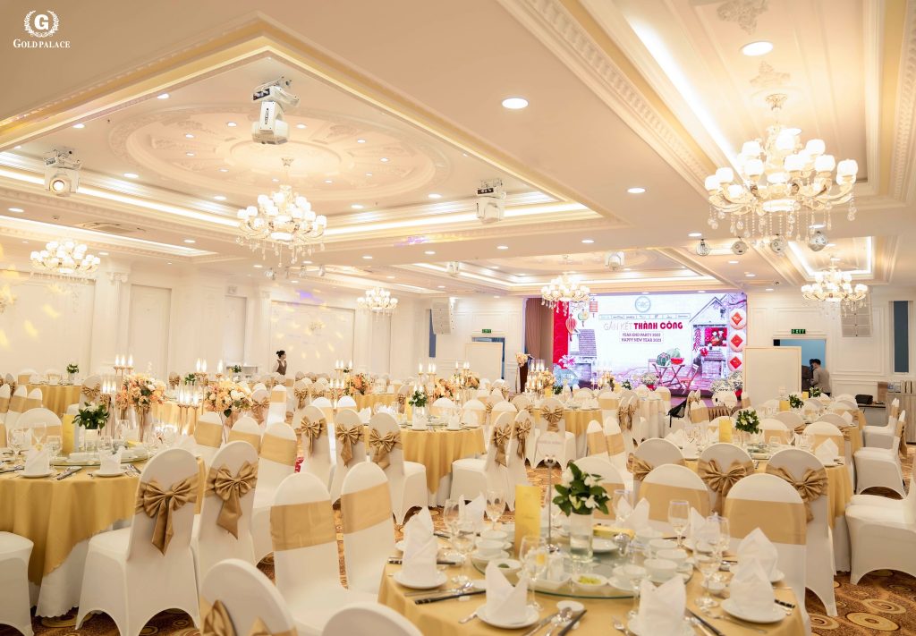 Cung Cấp Thạch Cao Trang Trí Gold Palace - Điểm Nhấn Không Gian Hội Nghị, Tiệc Cưới 1 Sảnh tiệc cưới