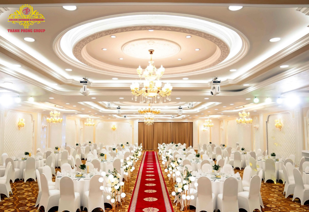 Cung Cấp Thạch Cao Trang Trí Gold Palace - Điểm Nhấn Không Gian Hội Nghị, Tiệc Cưới 5 Cung cấp mâm trần thạch cao